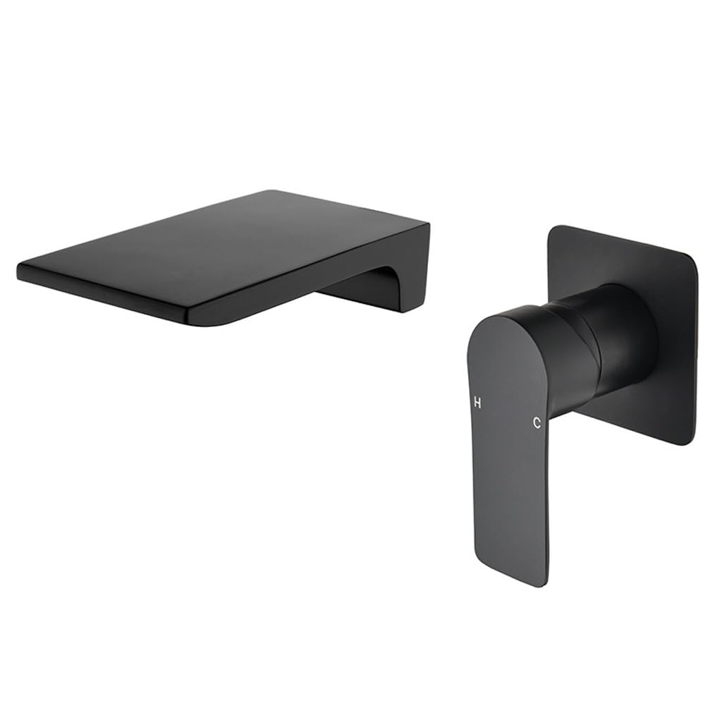 Robinet de lavabo cascade murale pour une salle de bain zen