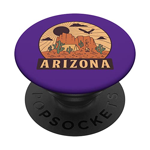 Motif cactus du Sud-Ouest Arizona décontracté pour femme PopSockets PopGrip Interchangeable Cover