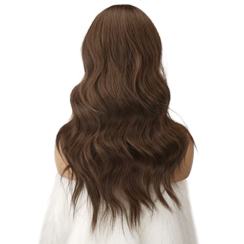 FESHFEN-Lange-Lockige-Braun-Perucke-60-cm-Mittelscheitel-Frauen-Perucken-Naturlich-synthetische-Perucken-Damen-Locken-Wavy-Wig-fur-Party-Taglich-Long-Wavy-Wig | Dealmeister.io Alt tag für bilder post titel
