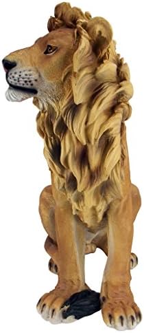 Design Toscano JE43201 King of Beasts Lion Outdoor Garden Statue, Polyresin, 68.5 cm
