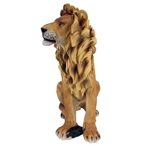 Design Toscano King of Beasts Lion Indoor/Outdoor Garden Statue, 13 Inches Wide, 21 Inches Deep, 27 Inches High, Handcast Polyresin, Full Color Finish by Design Toscano - Used condition - Image 2