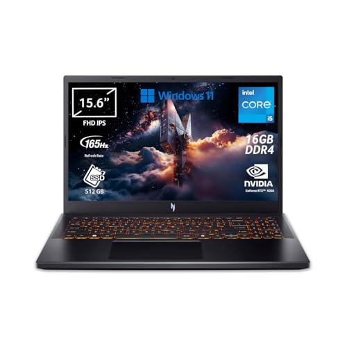 Acer Nitro V 15 ANV15-52-5886 Notebook Gaming, Processore Intel Core i5-13420H, Ram 16 GB DDR4, 512 GB SSD, Display 15.6" FHD IPS 165 Hz LED LCD, NVIDIA GeForce RTX 5050 8 GB GDDR7, Windows 11 Home