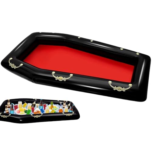 パーティー用 空気入れ式クーラーボックス,食品用保冷アイスホルダー | プール 家族集まり バーベキュー ピクニック 調理会 用 フローティングトレイ