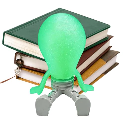 Generisch Bombilla Vintage – Figura de Bombilla móvil Ight B´ulb, Modelo con Juguete Flexible y Luminoso, para decoración de estanterías de Oficina en casa, Regalos de