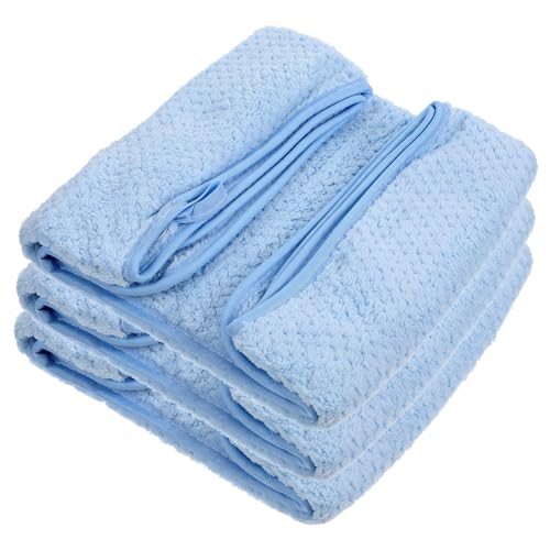 IWOWHERO 3Pcs Coral Fleece Face Towels Soft Absorbent and Lightweight Washcloths for Gentle Facial Cleansing for Home and Travel Breathable and