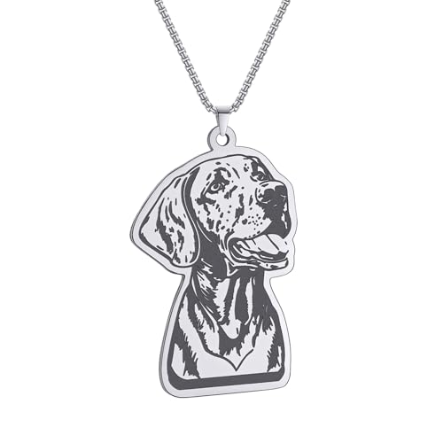IOETSEUT Trendige Punk Vizsla Hundekette für Frauen Männer Ketten Hochwertige Dicke Kiel Halsband Unisex Schmuck Versand