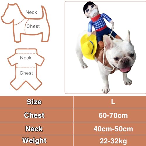 Lustiges Kleidung,Halloween-KostüMe FüR Hunde,Haustiere KostüM,Lustige Party-KostüMe,Weihnachtsfeier Rollenspiele Verkleidungen (Cowboy)