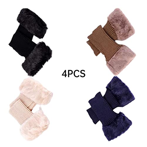 Calcetines para botas de mujer con piel sintética pack de 4 2
