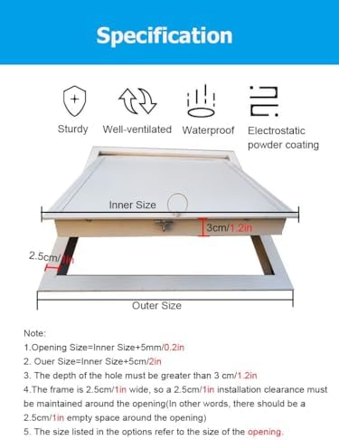 36x39 Detive Wall Access Panel - Durable Metal Access Door for Plumbing & Electrical Access, Easy Latch Design for Drywall Installation, Perfect for Home Renovation & Repairs