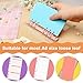 Anjmd 3 Pack A6 Soft PVC 6 Rings Binder Cover Clear Budget Binder Clear A6 6-Hole Planner Binder Cover Yellow Purple Pink Round Ring Binder Cover for Refillable Notebook