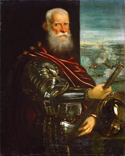 Affiche Impression Prints Toile Venier bataille de Lépante Tintoretto 60x90