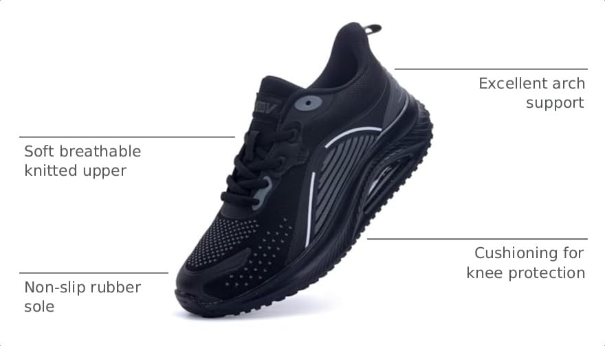 Image of Gyeice Women's Walking Shoes Arch Support Orthotic Breathable Tennis Sneakers for Plantar Fasciitis Pain Relief US 5.5-11