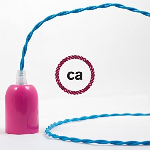 CA Creative Cables Light Blue Rayon Covered Twisted Electric Cable 2x18 AWG - TM11-164ft, 2 x 18 AWG