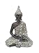 Produktbild G.W. Buddha-Figur meditierend sitzend, 24 cm in schwarz Silber, Deko-Artikel für Wohnung & Haus, Buddha-Skulptur, Zen Garden, Wohnaccessoire, schöne Thai Statue