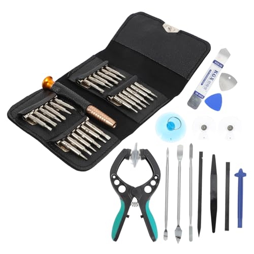 NUOBESTY 合 精密ドライバー スマホ修理用 耐摩耗チップ 非滑りハンドル 転キャップ付き 多機能携帯修理ツール