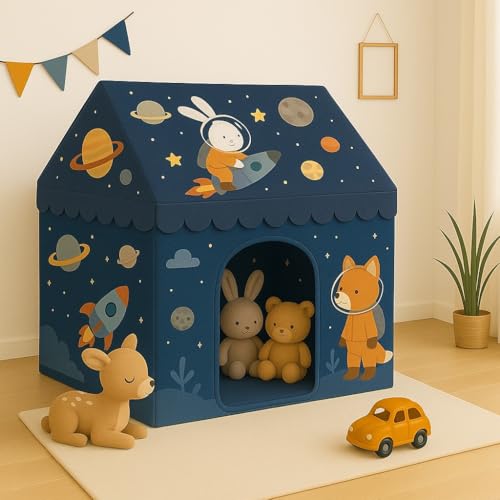 Image of XEMOX, Light Weight Kids Play Tent House - Fun, Foldable, and Durable for Indoor & Outdoor Toys for 3 to 10 Year Old Kids (Galaxy RABIT -01)