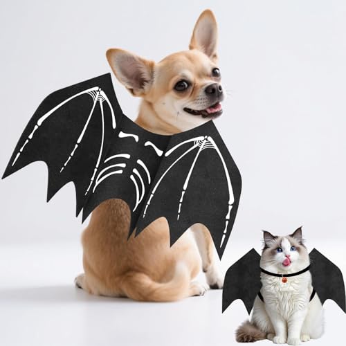 OLANRUN-Dog-Halloween-Costume-Dog-Bat-Wings-Costume-with-Pumpkin-Bells-for-Halloween-Party-Decorations-Cute-Dogs-and-Cats-Bat-Wings-Cosplay-Party-Dress-Up-Costumes-for-Large-Dogs