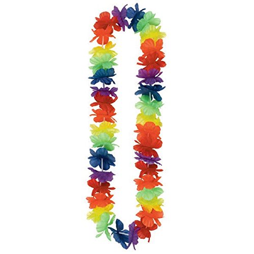Rainbow Hawaiian Flower Leis-1 Pc