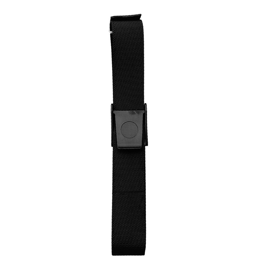 Juego de 3 cinturones de peso pesado con hebilla de plástico, color negro, 150 cm