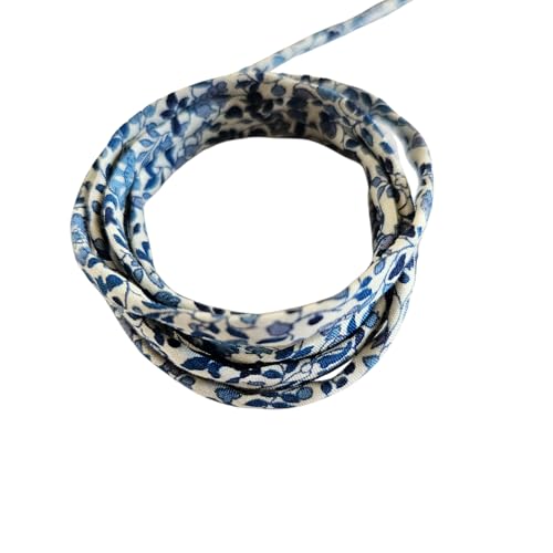 Cordon spaghetti en tissu Liberty of London - motifs au choix, au mètre (Katie & Milly bleu)