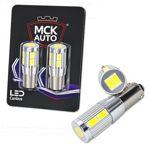 MCK Auto - Reemplazo para H6W LED CanBus Juego de bombillas blancas muy claras y sin erros F20 F30