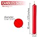 BRUBAKER Tree Candles - Pack of 20 - Red - 3¾ x ½ Inches (9.5 x 1.27cm) - Made in Europe - Pyramids, Carousels & Chimes