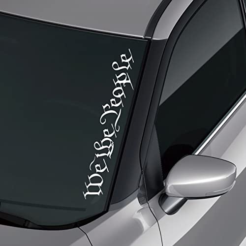 We The People Decal Sticker Car Truck Windshield Banner Sticker 2nd Amendment American Pride | White | 23x4in