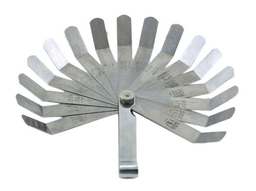 OEMTOOLS 25349 Offset Feeler Gauge with 16 Blades | Automotive Repair, Machining, and Woodworking Tool for Exactly Measuring the Gaps Between Two Parts | Rust Resistant