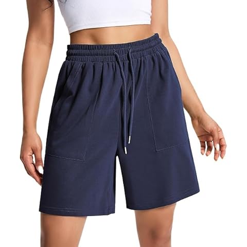 EBANKU Women's Running Shorts in Royal Blue Cover