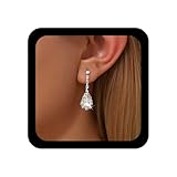 TseenYi Vintage Pendientes De Cristal De Lágrima Cz Gota De Agua Pendientes Colgantes Cristal Claro Gota Pendiente De La Boda Candelabros De Circonio Cúbico Pendientes De Joyería Para Las Mujeres