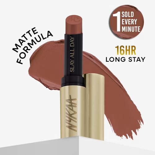 Image of Nykaa Matte to Last No Transfer Long Lasting Lipstick (3.5g) (Hot Cocoa)