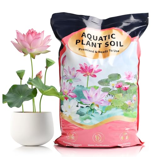 Omitgoter Aquatic Plant Soil & Aquarium Soil, Natural Organic Substrate for Water Plants - Safe for Fish, Nutrient-Rich Clay Base for Lotus & Water Lily (AquaticSoil, 3.3 LBS)