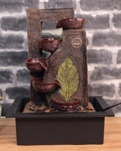 Image of Water Fountain for Home Tabletop Indoor Water Fountain for Living Room Waterfall Fountain Indoor Home Decor Table Top Fountain Waterfall Showpiece Indoor Fountain (Coca-Cola)