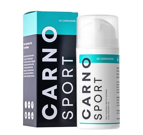 Carnosport Muscle Rub for Sore, Stiff & Tender Muscles - Dermatologically Tested & Fast-Absorbing - with Carnosine - No Fragrance - Sore Muscle Relief - Muscle Relaxer - 3.38 Oz/100ml