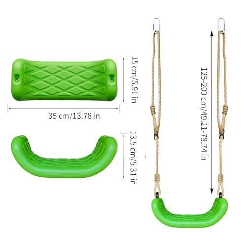Asiento de columpio infantil con trapecio ajustable para parque y terraza 6