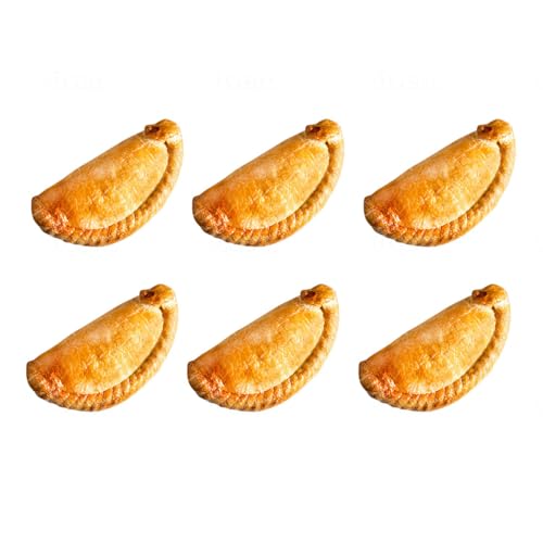 6 x Medium Gourmet Steak Cornish Pasties - Authentic Handmade Traditional Cornish Steak Pasties - Perfect for Lunch Snacks or Gifts