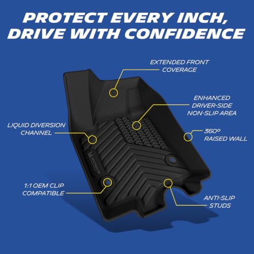 Image of Michelin Vehicle Mats for 2024-2026 Chevy Equinox EV | Not Fit Gas, All-Weather TPE Custom Fit Liner, Premier