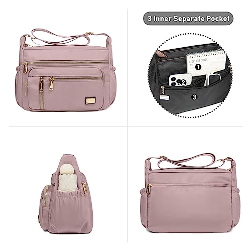 Image of NPBAG Crossbody Bag for Women, Shoulder Purse Handbag Messenger Bag, Trendy Pocketbooks, Waterproof and Multi-Pockets