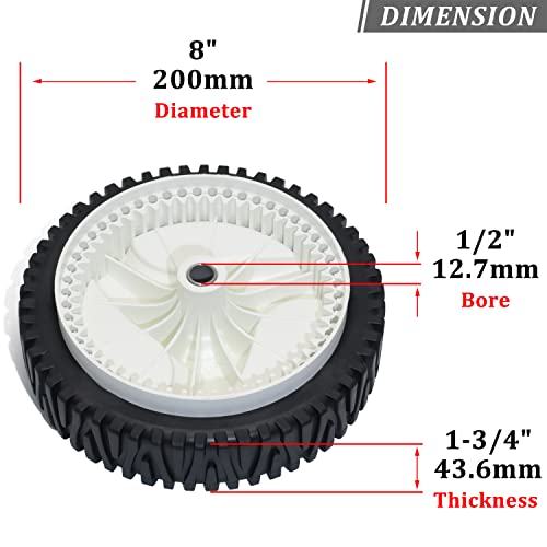 image for CheeMuii 532403111 Lawn Mower Front Wheels 2 Pcs 8