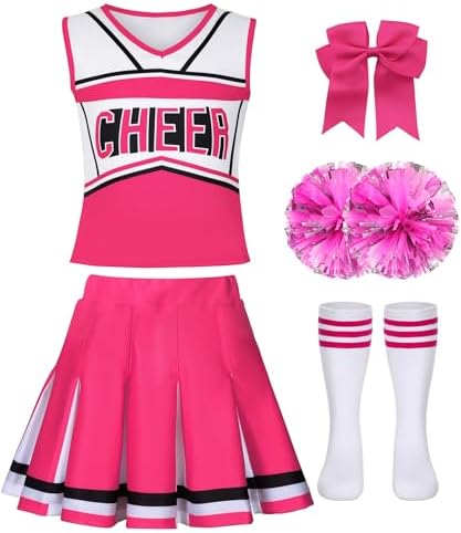 Cheerleader Costume for Girls Cheerleading Outfit Kids Halloween ...