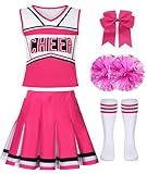 ZGXYZXMY Cheerleader Costume for Girls Cheerleading Outfit Kids Halloween Party...