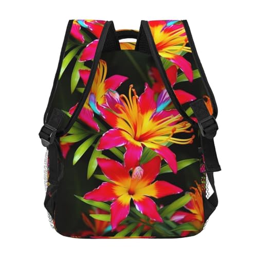 Sac à dos ordinateur léger style hawaïen floral et coloré - 4