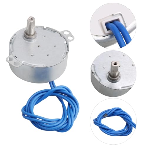 Homeswitch Metal TYC-50 Double Flat Shaft CW/CCW Undirectional Speed Reduction Synchronous Motor AC110V 4-5RMP Silver