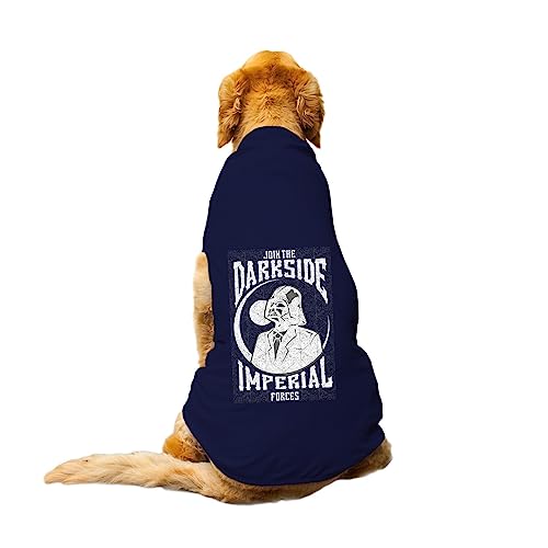 Image of Dog T-Shirt Dark Round Neck Sleeveless Tank /Tee Comfort, Breathable, Lightweight Dog Clothes /Apparel for Small /Medium and Big Dogs Breeds.(Navy /XXL)