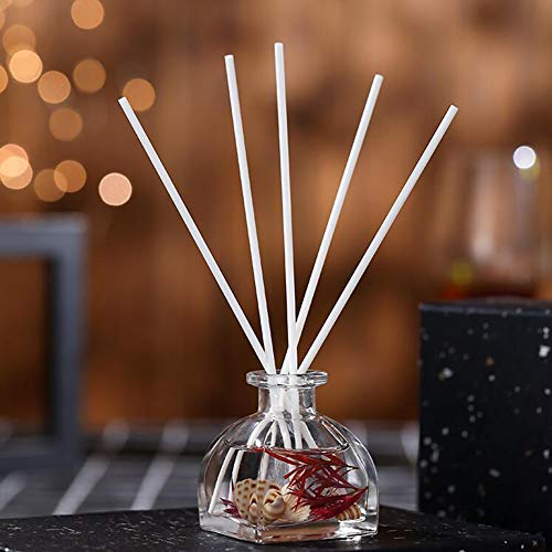 1Pcs Transparent Square Glass Diffuser Bottle Empty Refillable Fragrance Storage Container Dispenser Jars Pots Vials Case Diy Tool Accessories for Essential Oils Crafts (100ml/3.4oz)4