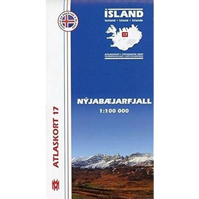 Island Atlaskort 17 Nyjab&aelig;jarfjall 1:100.000