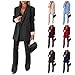 Pant Suits for Women Fashion 2 Piece Blazer Outfit Oversized Blazer Jacket and Wide Leg Dress Pantsuits Formal Outfits Black