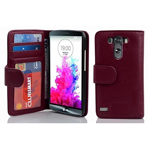 Cadorabo Funda Libro para LG G3 en Burdeos Violeta   Cubierta Proteccíon con Cierre Magnético e 3 Tarjeteros   Etui Case Cover Carcasa