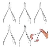 5 Pack Cuticle Trimmer Stainless Steel Cuticle Nipper Dead Skin Remover Scissors Clippers Nail Art P