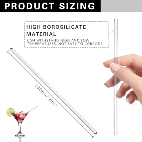 glass stick 1234 length stir rod with both ends round 8pcspk
